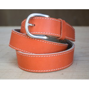 CEINTURE CUIR ORANGE | La classique